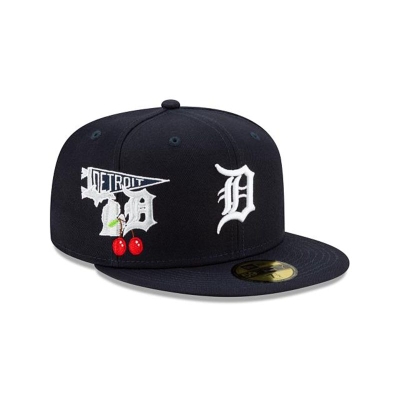 Detroit Tigers Gorra | New Era MLB City Patch 59fifty Fitted Cap Mexico - Azules